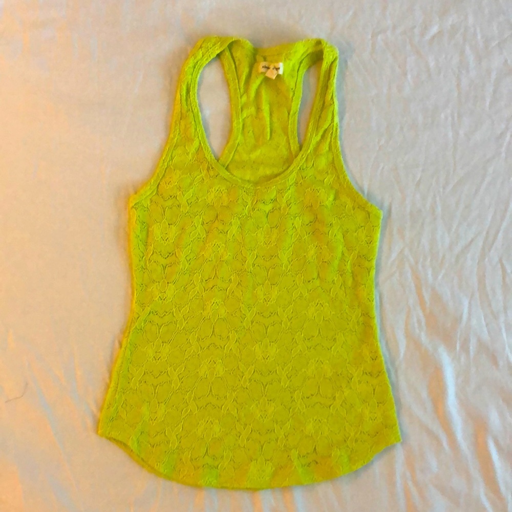 Urban Outfitters Silence & Noise Racerback Tank Lime Green